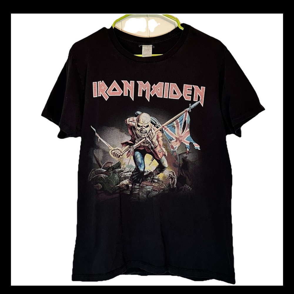 Vintage 80s-90s Iron Maiden The Trooper Size S/M Pacific Tag Made In USA T-shirt